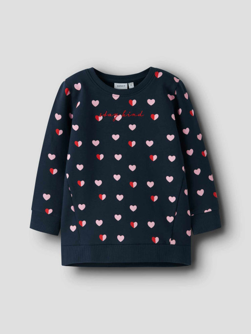 NAME IT Dečija dukserica NMFLIA SWEAT TUNIC BRU