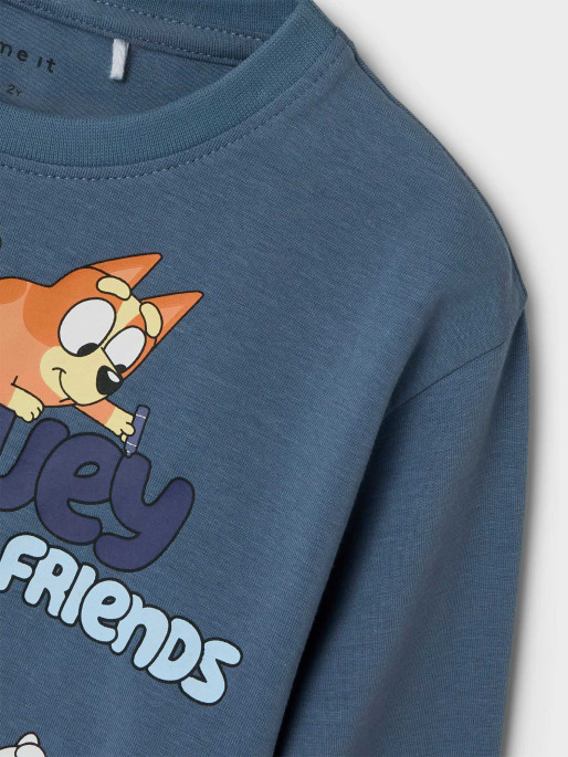 NAME IT NMMNIELS BLUEY NREG LS TOP BOX SKY Sweatshirt