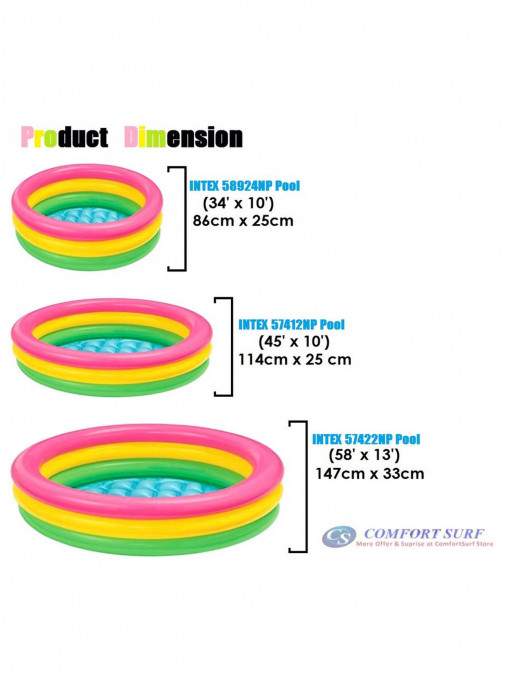 INTEX Piscina gonflabila copii Sunset Glow