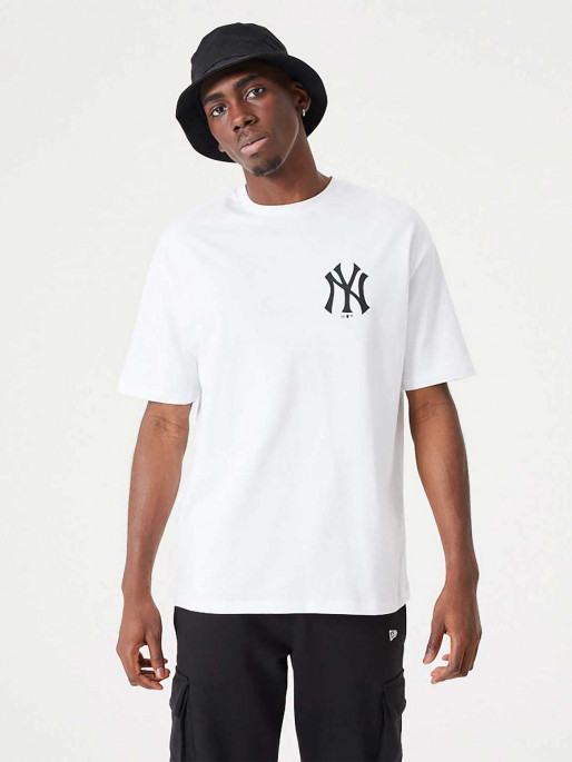 New York Yankees MLB Floral Graphic Black Oversized T-Shirt