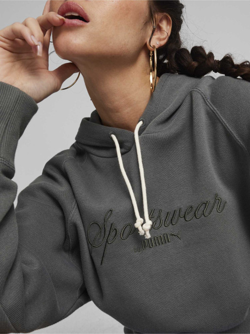 PUMA Суитшърт CLASSICS+ Relaxed Cropped Hoodie