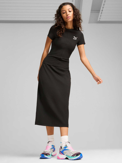 PUMA Тениска CLASSICS Ribbed Slim Tee