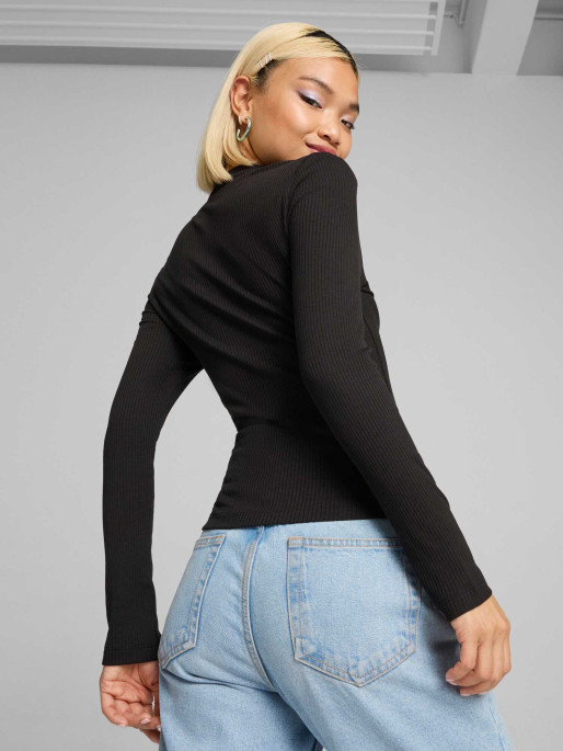 PUMA Bluza Classics Ribbed Half-Zip Long Sleeve