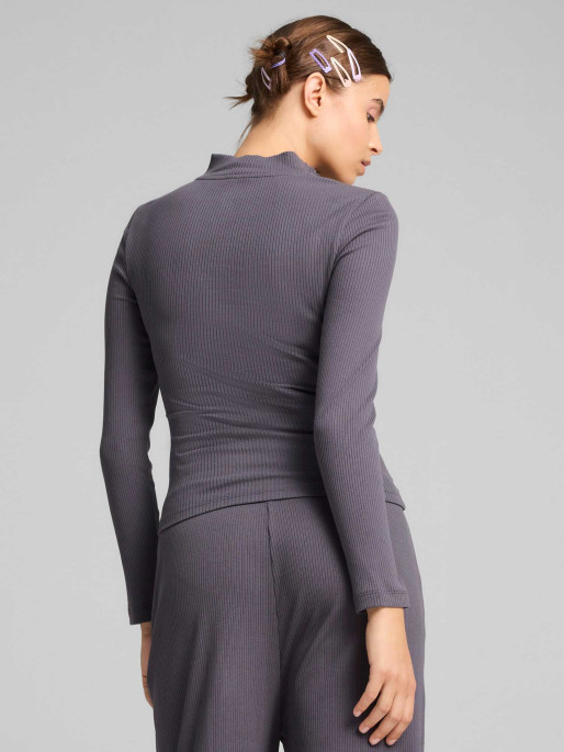 PUMA Tricou Classics Ribbed Half-Zip Long Sleeve