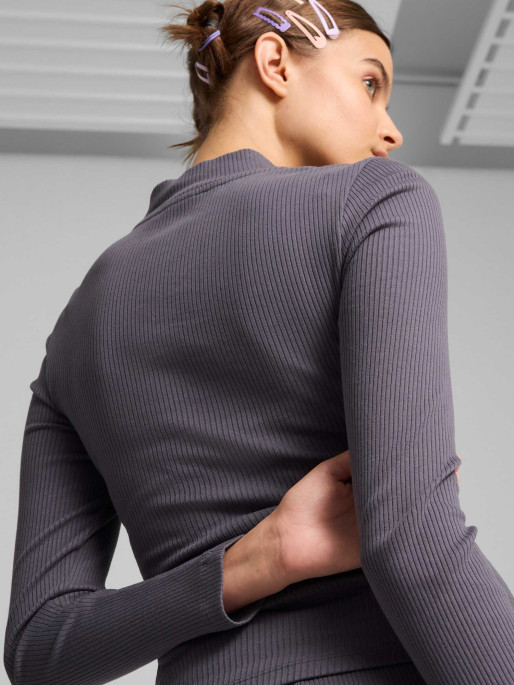 PUMA Tricou Classics Ribbed Half-Zip Long Sleeve