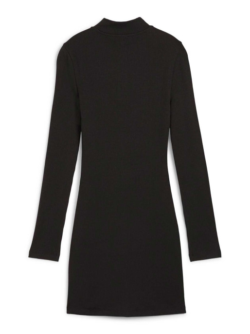 PUMA Rochie Classics Ribbed Half-Zip Long Sleeve