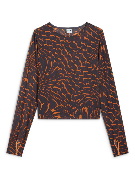 PUMA Тениска DARE TO AOP Mesh Long Sleeve Tee