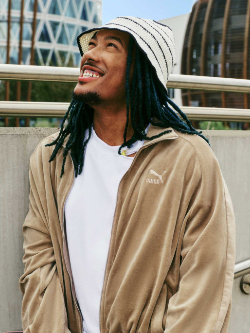 PUMA T7 Oversized Velour Track Jacket