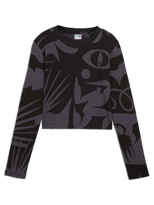 PUMA Блуза CLASSICS ARTISANAL AOP Baby Tee LS