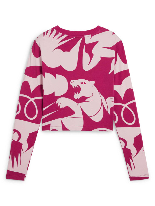 PUMA Блуза CLASSICS ARTISANAL AOP Baby Tee LS