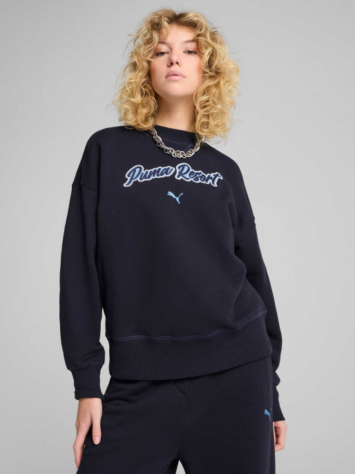 PUMA PREMIUM ESS Oversized Graphic Crew Top