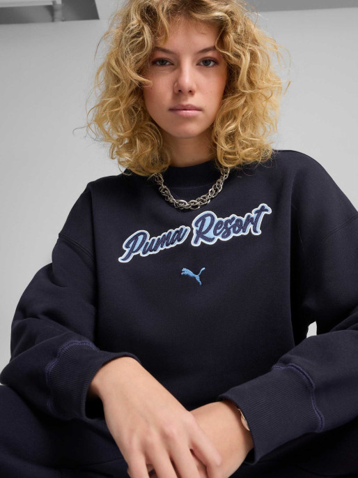 PUMA PREMIUM ESS Oversized Graphic Crew Top