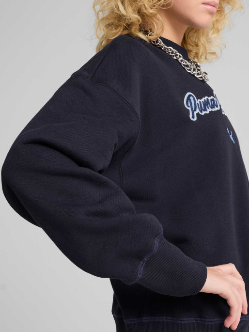 PUMA PREMIUM ESS Oversized Graphic Crew Top