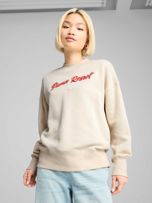 PUMA PREMIUM ESS Oversized Graphic Crew Top