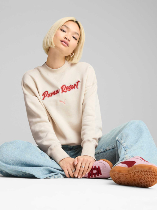 PUMA PREMIUM ESS Oversized Graphic Crew Top