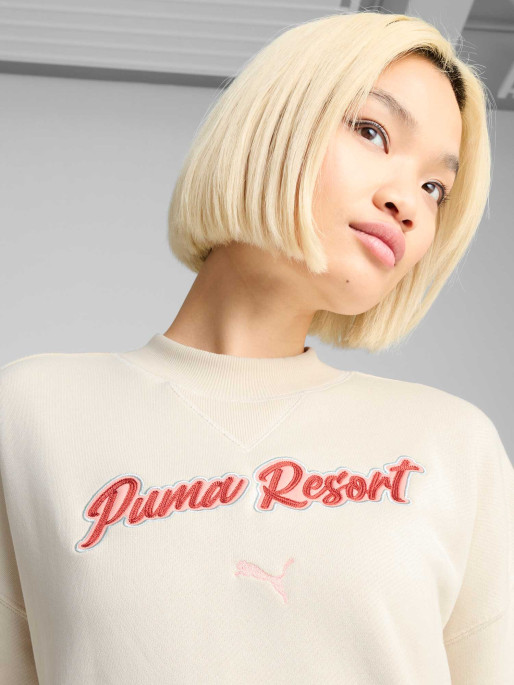 PUMA PREMIUM ESS Oversized Graphic Crew Top