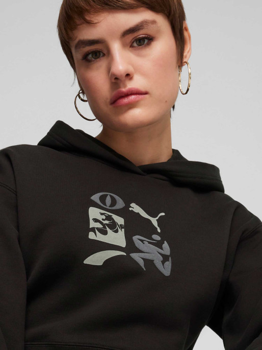 PUMA Суитшърт CLASSICS ARTISANAL Cropped Hoodie TR