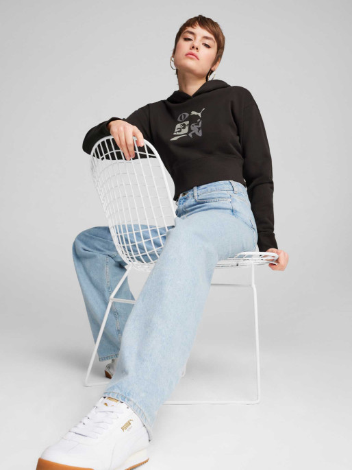 PUMA Суитшърт CLASSICS ARTISANAL Cropped Hoodie TR