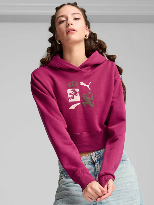 PUMA Суитшърт CLASSICS ARTISANAL Cropped Hoodie TR