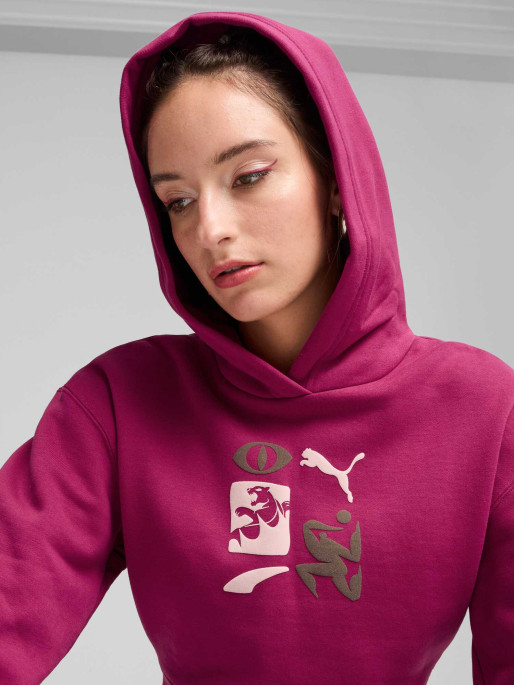 PUMA Суитшърт CLASSICS ARTISANAL Cropped Hoodie TR