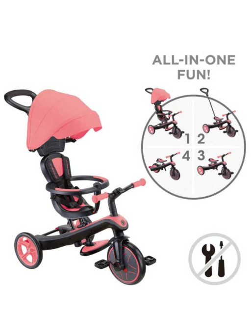 GLOBBER 4 in 1 EXPLORER TRIKE tricycle with canopy
