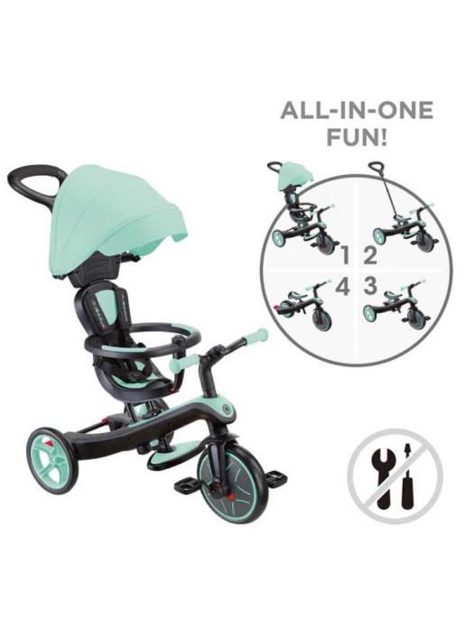 GLOBBER 4 in 1 EXPLORER TRIKE tricycle with canopy