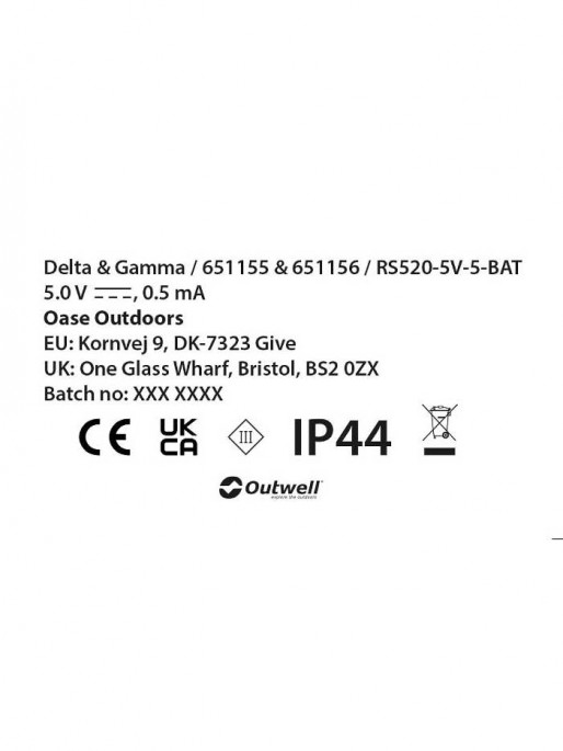 OUTWELL Φωτάκια Πολύχρωμα Gamma Light Chain