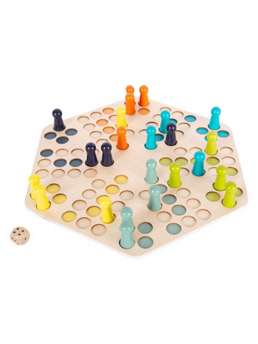 SMALL FOOT Не се сърди човече - дървено - XXL за шестима