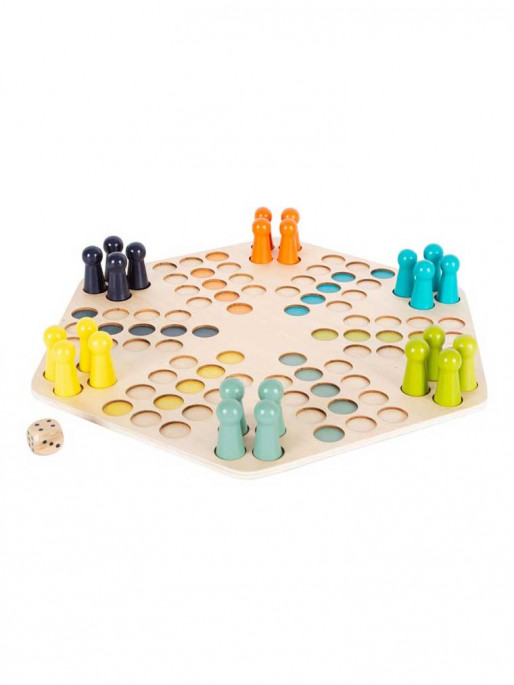 SMALL FOOT Не се сърди човече - дървено - XXL за шестима