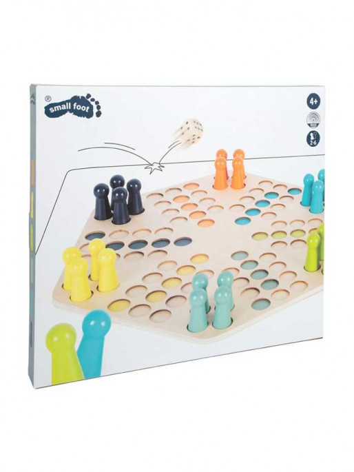 SMALL FOOT Не се сърди човече - дървено - XXL за шестима