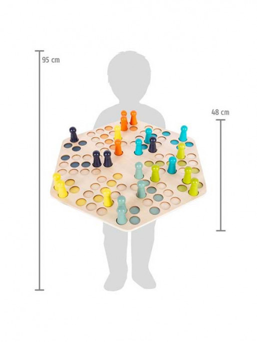 SMALL FOOT Не се сърди човече - дървено - XXL за шестима