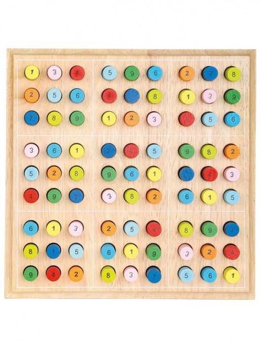 SMALL FOOT Судоку цветно - дървено