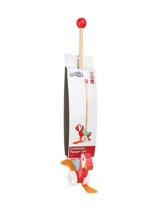 SMALL FOOT Parrot push toy – wooden
