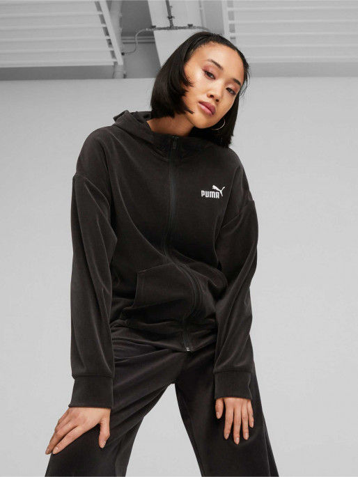 PUMA ESS ELEVATED Velour Full-Zip Hoodie
