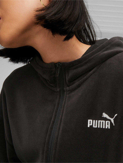 PUMA ESS ELEVATED Velour Full-Zip Hoodie