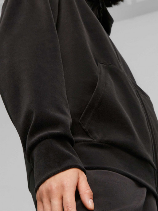 PUMA ESS ELEVATED Velour Full-Zip Hoodie