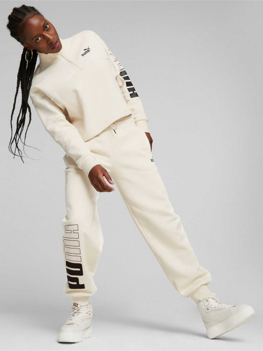 PUMA POWER Colorblock High Neck Crew Winterized Sweatshirt