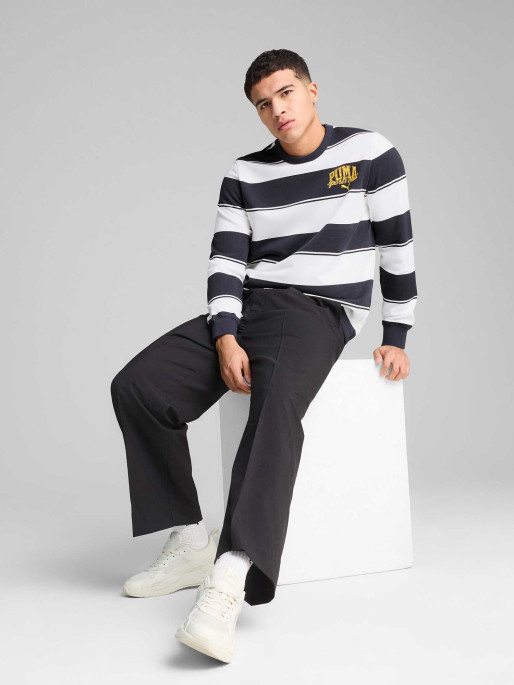 PUMA Bluza Squad Striped Aop Crew Tr