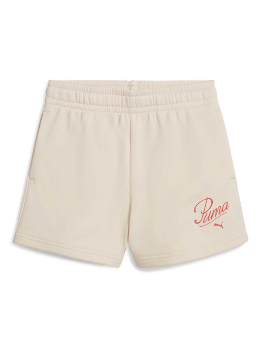 PUMA ESS SCRIPT High-Waist Shorts G