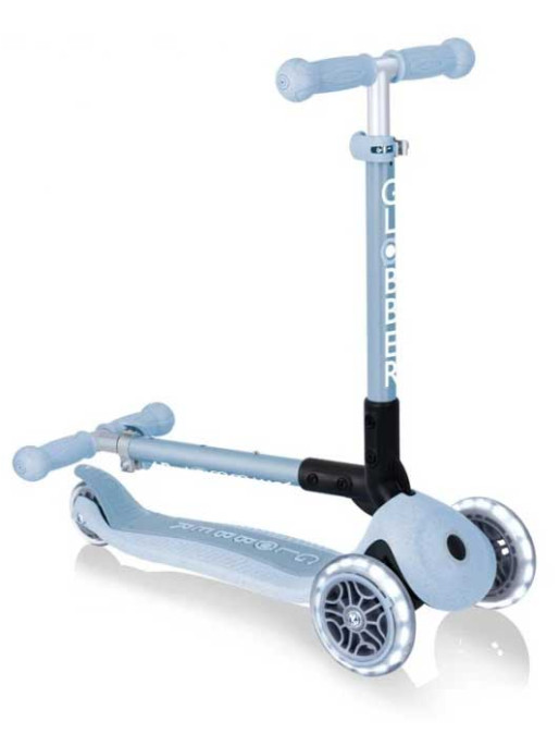 GLOBBER Тротинетка JUNIOR FOLDABLE LIGHTS ECOLOGIC