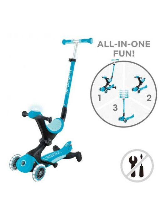 GLOBBER Тротинетка 5 в 1 GO UP DELUXE LIGHTS 360