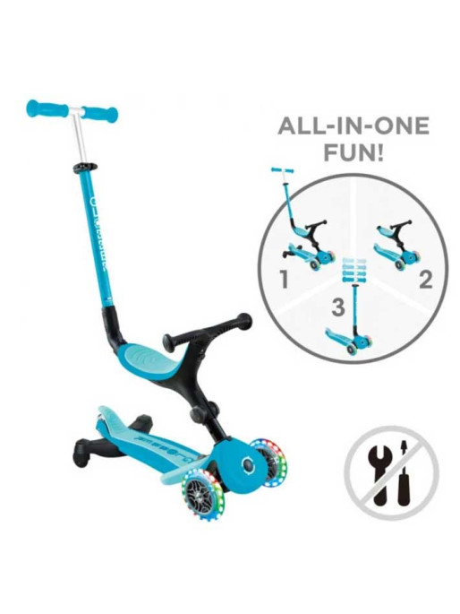 GLOBBER Тротинетка 5 в 1 GO UP ACTIVE LIGHTS 360