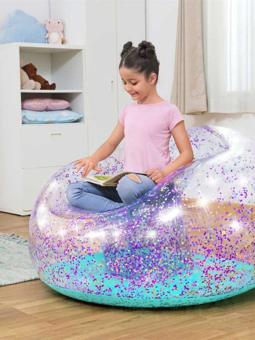 BESTWAY Надуваемо кресло 75115 Glitter Dream - 114х112х66с