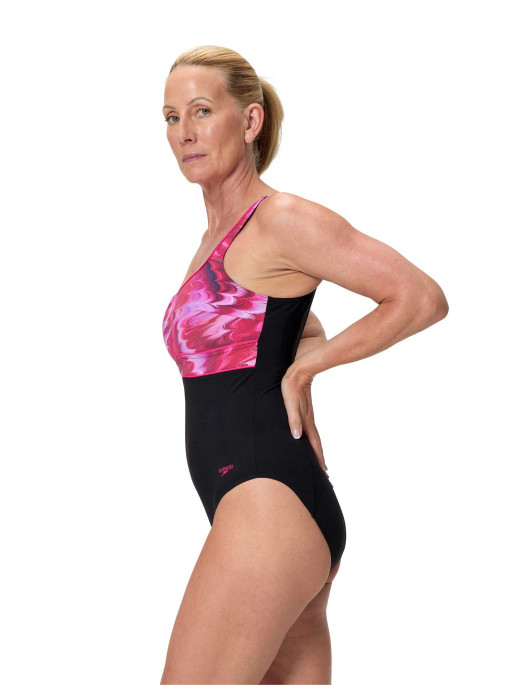 SPEEDO Цял бански PRINT CONTOUR ECLIPSE 1PC AF