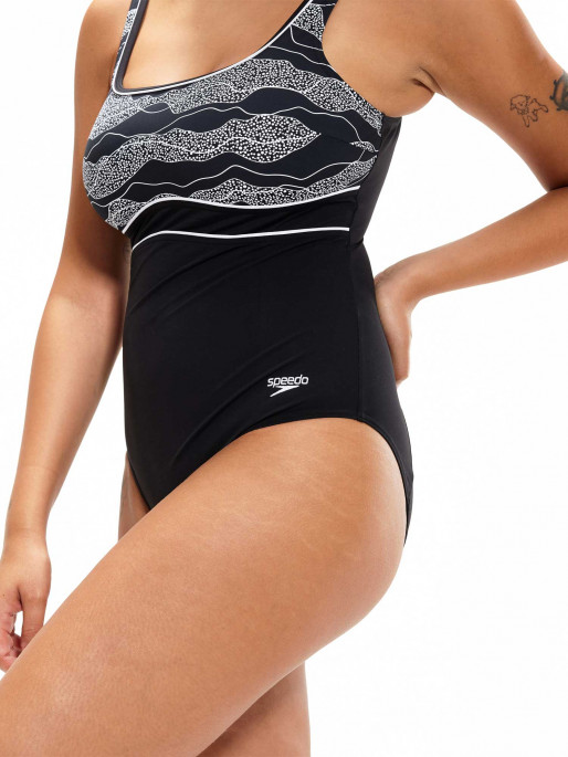SPEEDO WOMENS SHAPING CONTOURECLIPSE PRINTED Swimsuit