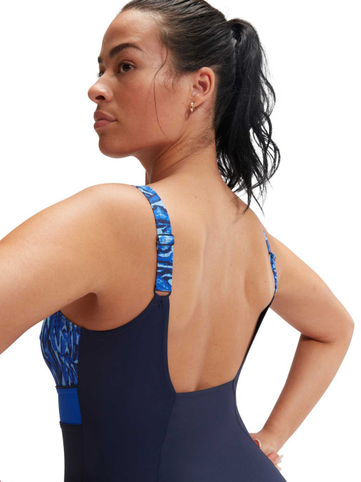 SPEEDO WOMENS SHAPING CONTOURECLIPSE PRINTED Swimsuit