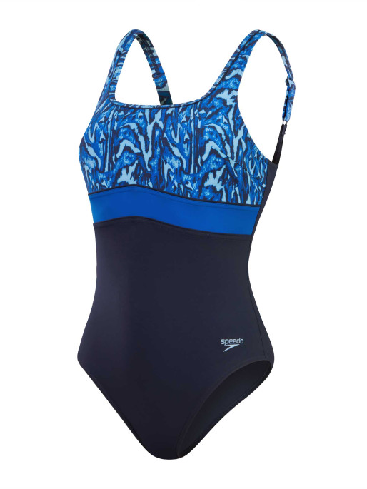 SPEEDO WOMENS SHAPING CONTOURECLIPSE PRINTED Swimsuit