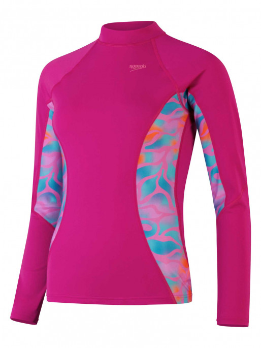 SPEEDO PRINTED LONG SLEEVE RASH TOP