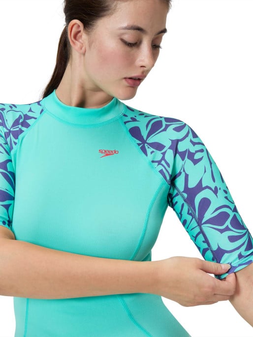 SPEEDO Κοντομάνικη Μπλούζα Μαγιό WOMENS PRINTED TOP
