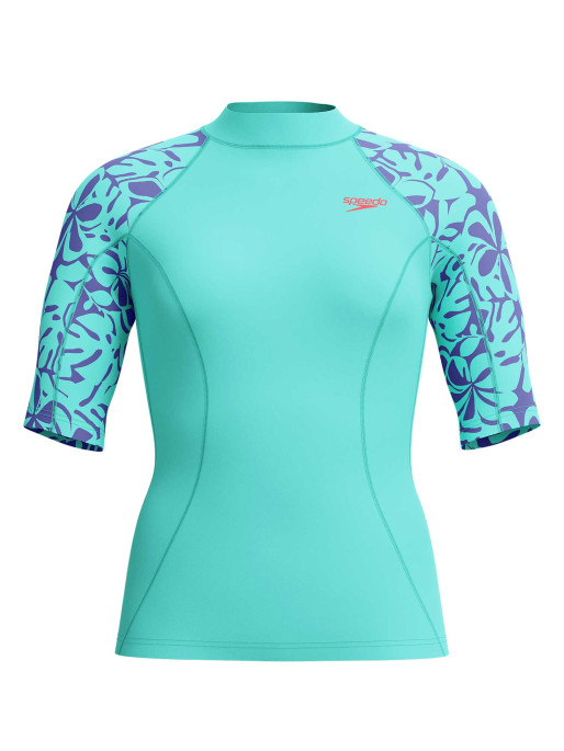 SPEEDO Κοντομάνικη Μπλούζα Μαγιό WOMENS PRINTED TOP